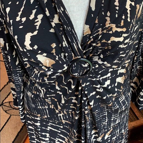 Chaps Dress XL Blk/Brown/Tan Pattern - Picture 2 of 7